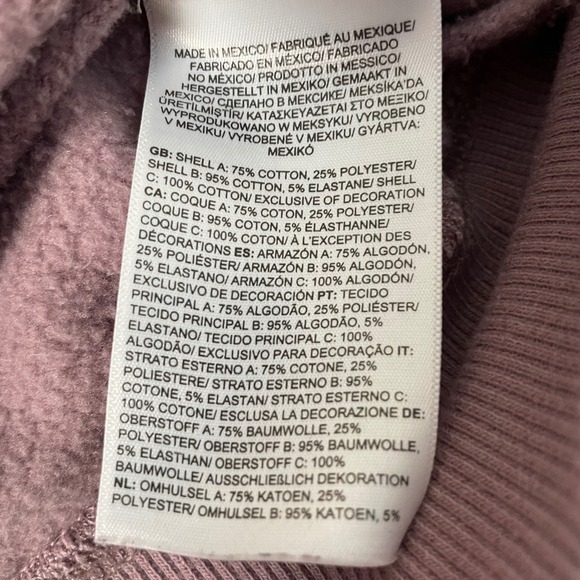 The North Face Womens Mauve Purple Cotton Blend Fleece Pullover Hoodie Large - Picture 4 of 9